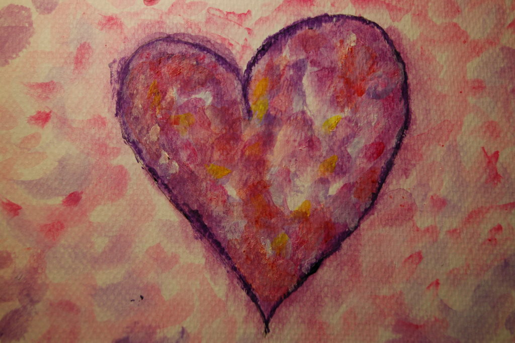 Corazón de acuerela