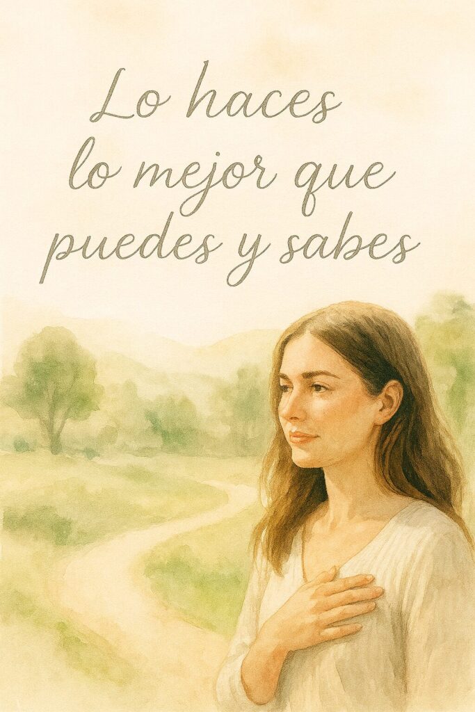 Lo haces lo mejor que puedes y sabes. Eres suficiente.