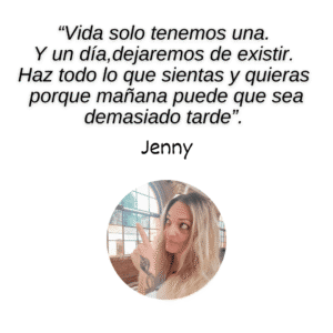 Vida sólo tenemos una. Y un día, dejaremos de existir. Haz todo lo que sientas y quieras porque mañana puede que sea demasiado tarde.