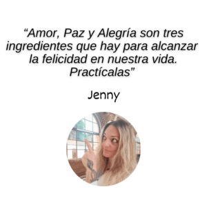 Amor, paz, alegría son tres ingredientes que hay para alcanzar la felicidad en nuestra vida. Practícalas. Jenny