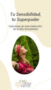 Portada de la Guía de autodetección PAS "Tu sensibilidad, tu superpoder", para personas altamente sensibles, de Emocionalízate