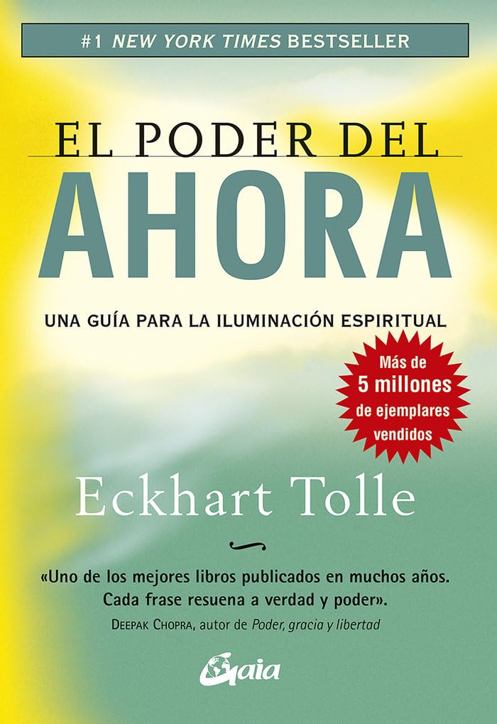 Portada del libro: "El poder del ahora", de Eckhart Tolle.
